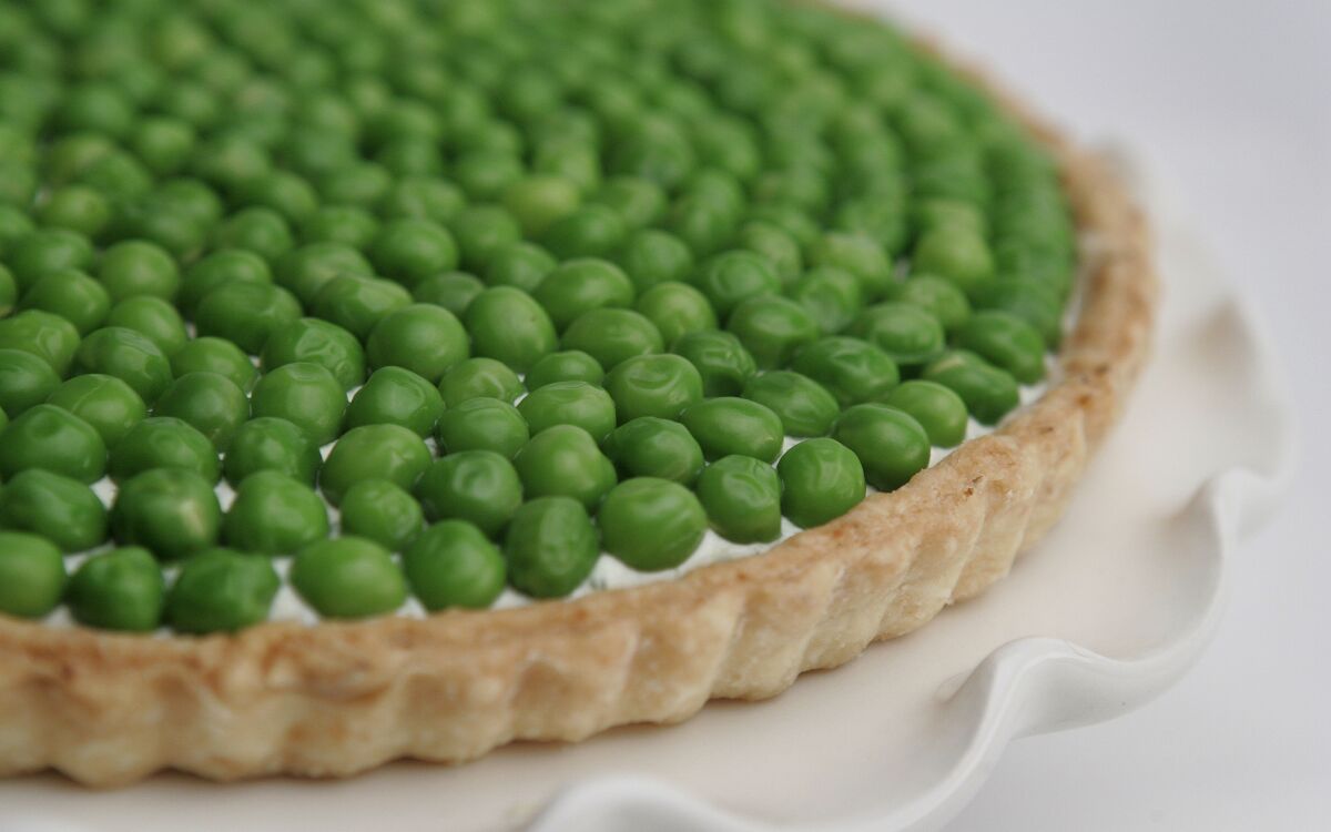 English pea and goat cheese tart Recipe - Los Angeles Times