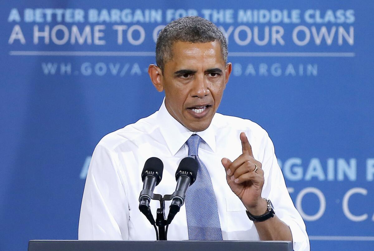 President Obama speaks about housing in Phoenix. Homebuyers could feel the pinch if Congress follows through on proposals to shut down Fannie Mae and Freddie Mac, the government-run mortgage guarantee giants that were rescued by a $187 billion taxpayer bailout during the financial crisis.