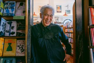Paul Yamazaki poses for a portrait at City Lights Bookstore in San Francisco, Calif., on August 17, 2023.