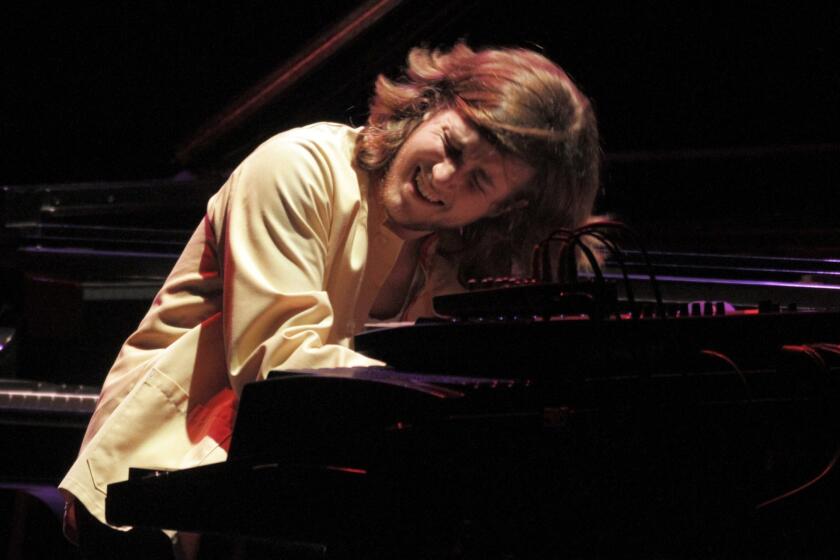 Pianist Austin Peralta, onstage at Royce Hall in 2012.