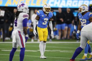 INGLEWOOD, CA - DECEMBER 23: Los Angeles Chargers safety Derwin James Jr. (3) waits pre snap during the NFL game between the Buffalo Bills and the Los Angeles Chargers on December 23, 2023, at SoFi Stadium in Inglewood, CA. (Photo by Jevone Moore/Icon Sportswire via Getty Images)