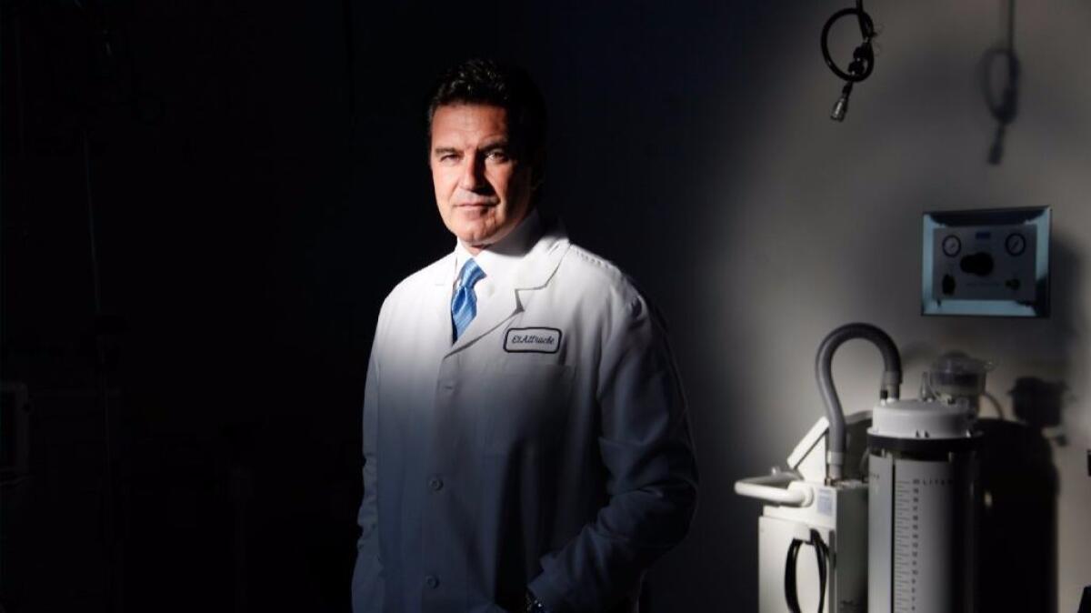 Dr. Neal ElAttrache is shown at the Kerlan-Jobe Clinic in Los Angeles in November 2013.