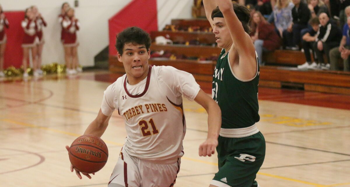 Torrey Pines' Brandon Angel matched his uniform number with 21 points.