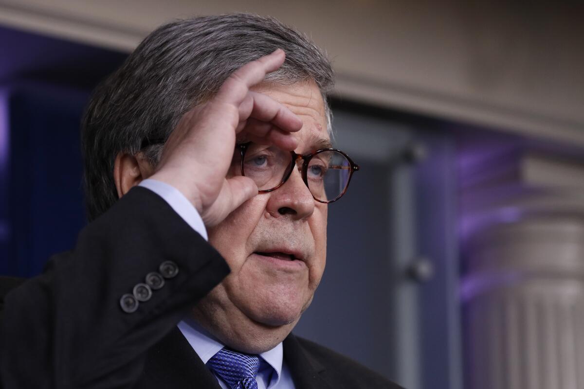 Atty. Gen. William Barr.