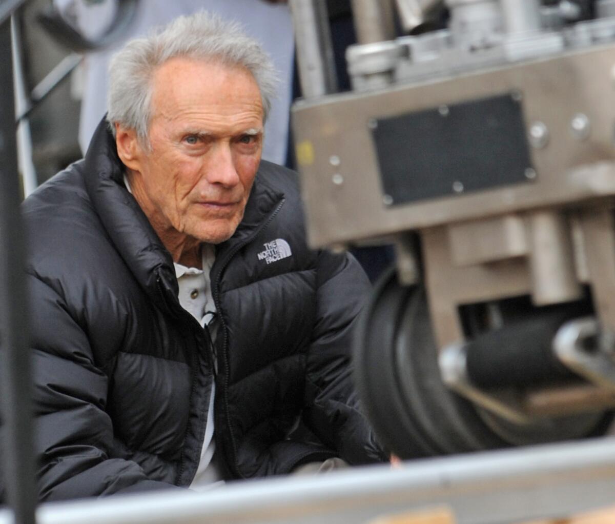 Clint Eastwood on the set of "Jersey Boys."
