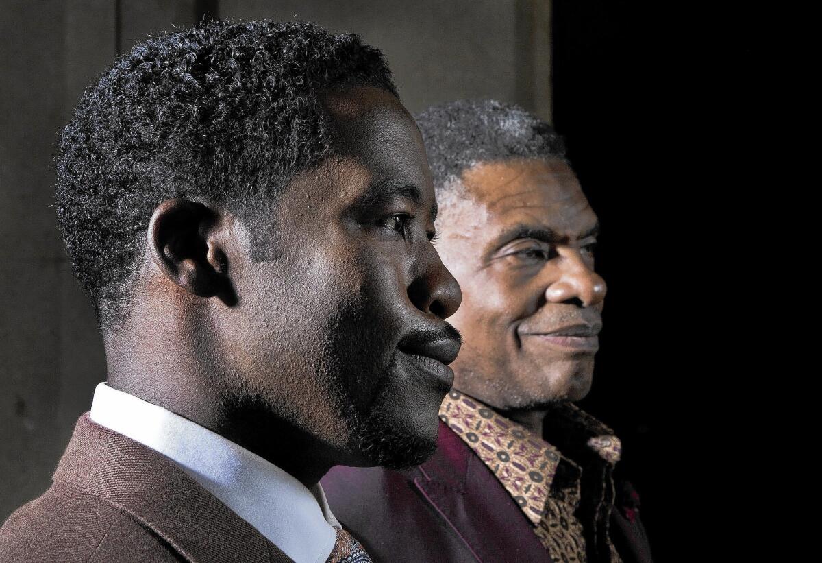 Actors Daniel Beaty, left, and Keith David are playing Paul Robeson in separate L.A. productions.