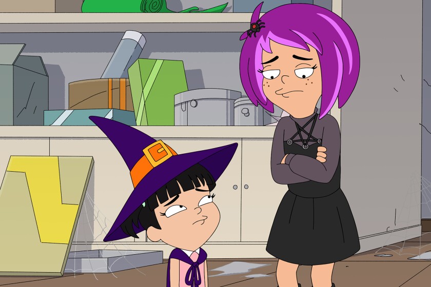 Two characters wear glum expressions in the animated "Duncanville."