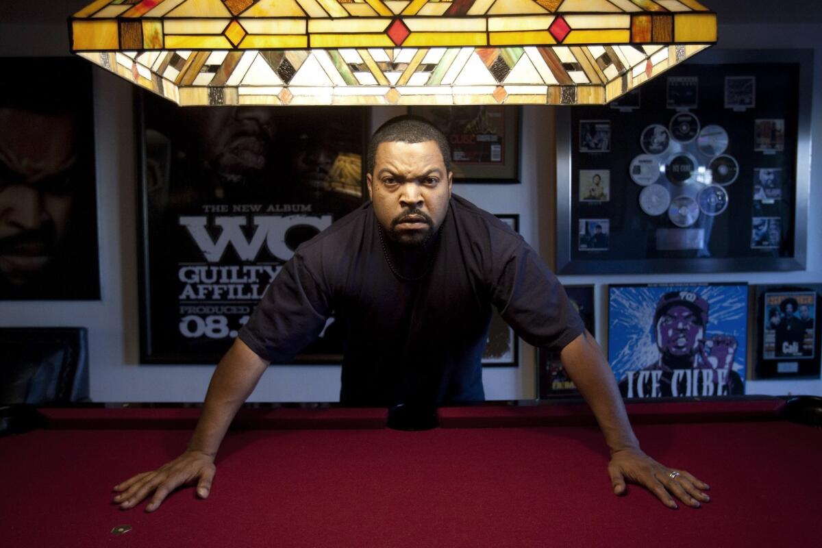 Ice Cube in his studio in Sun Valley.