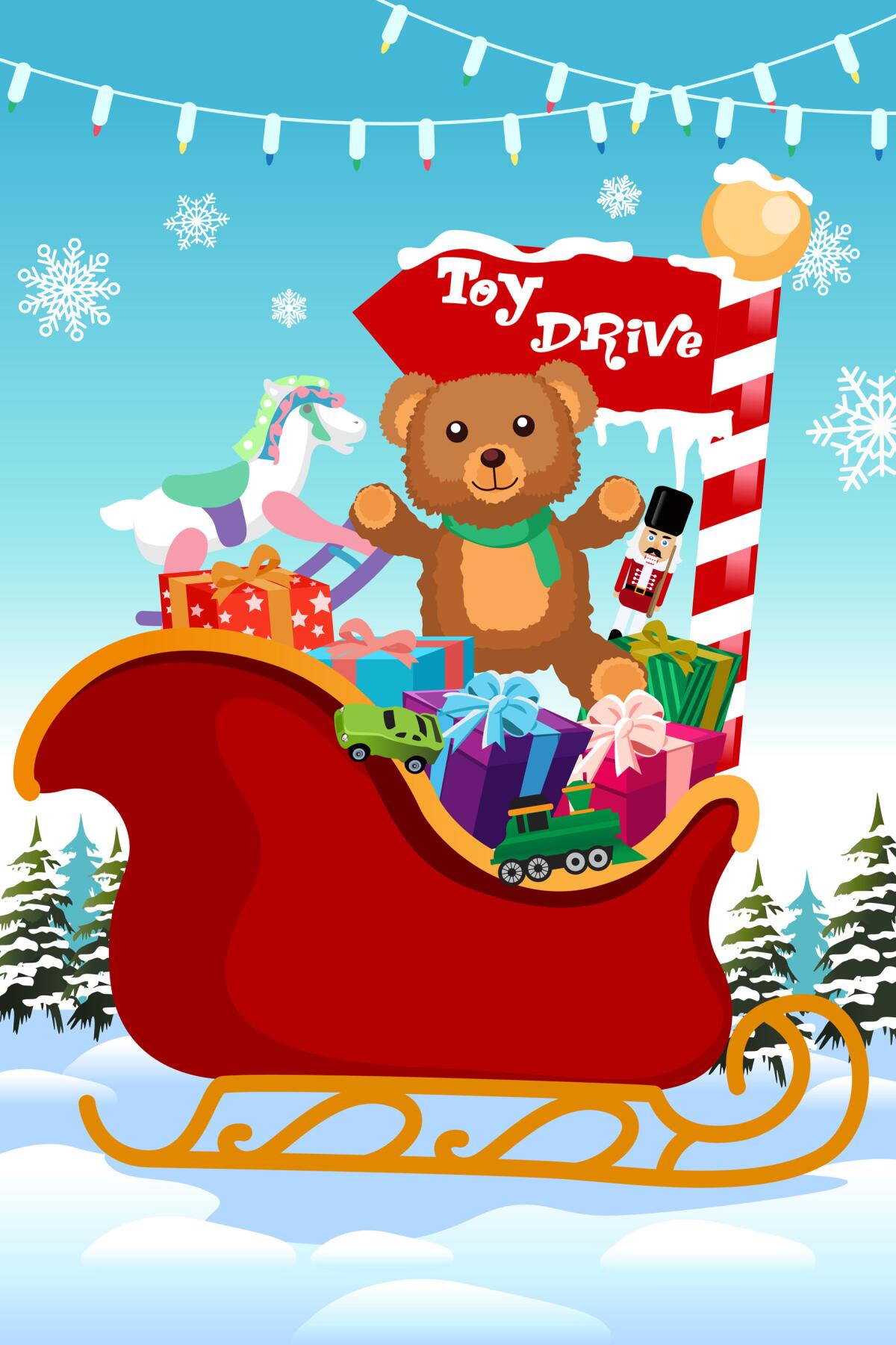 toy drive illustration