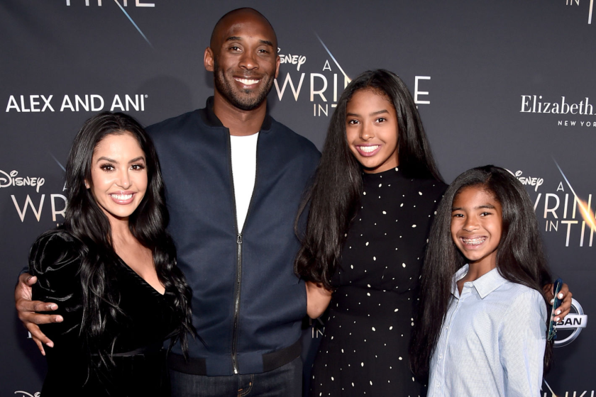 Vanessa, Kobe Bryant, Natalia and Gianna Bryant arrive at the world premiere of Disney's 'A Wrinkle in Time' 