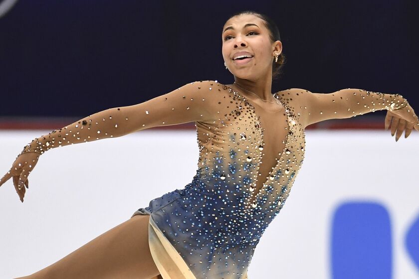 Starr Andrews of USA performs in the women short program during the ISU Four Continents Figure Skating Championships