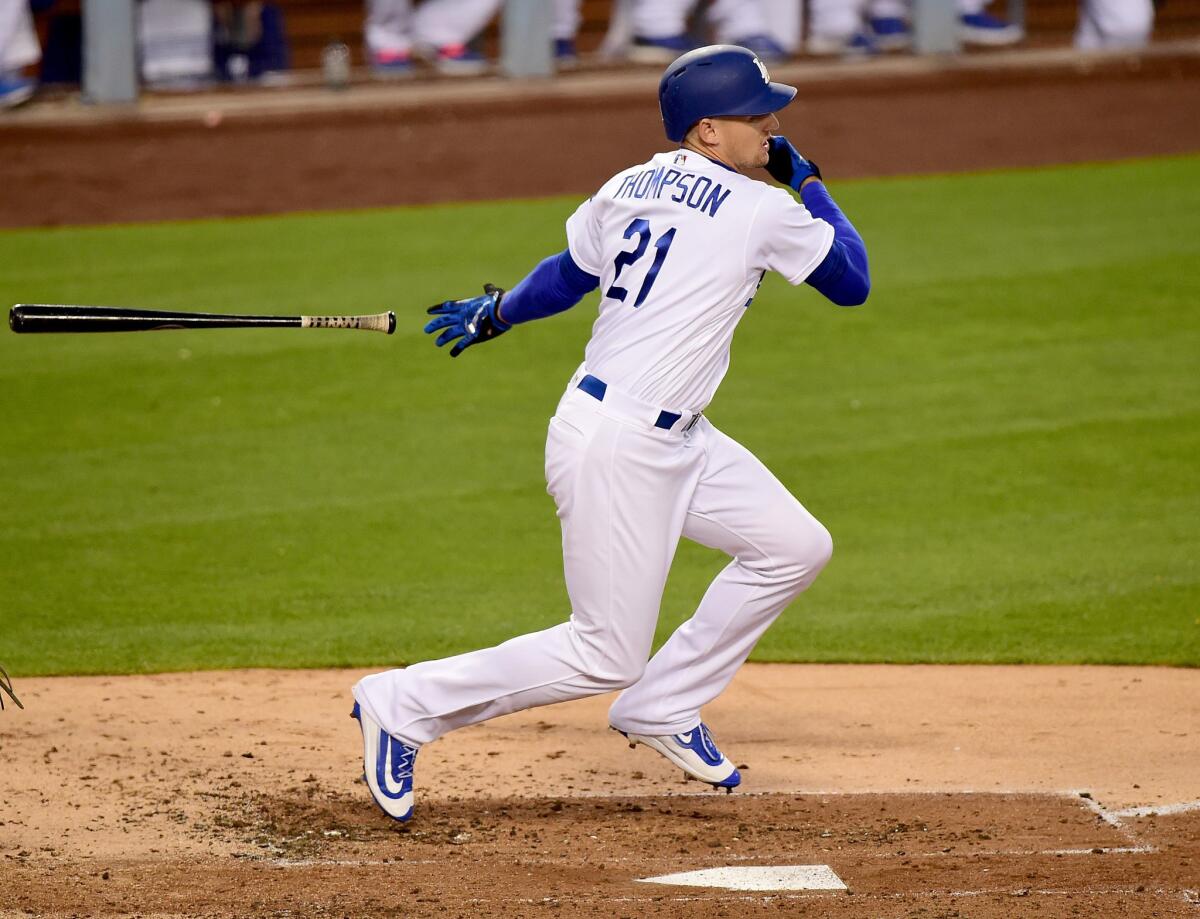 Trayce Thompson has played well enough to stay on the team when players start coming off the disabled list.