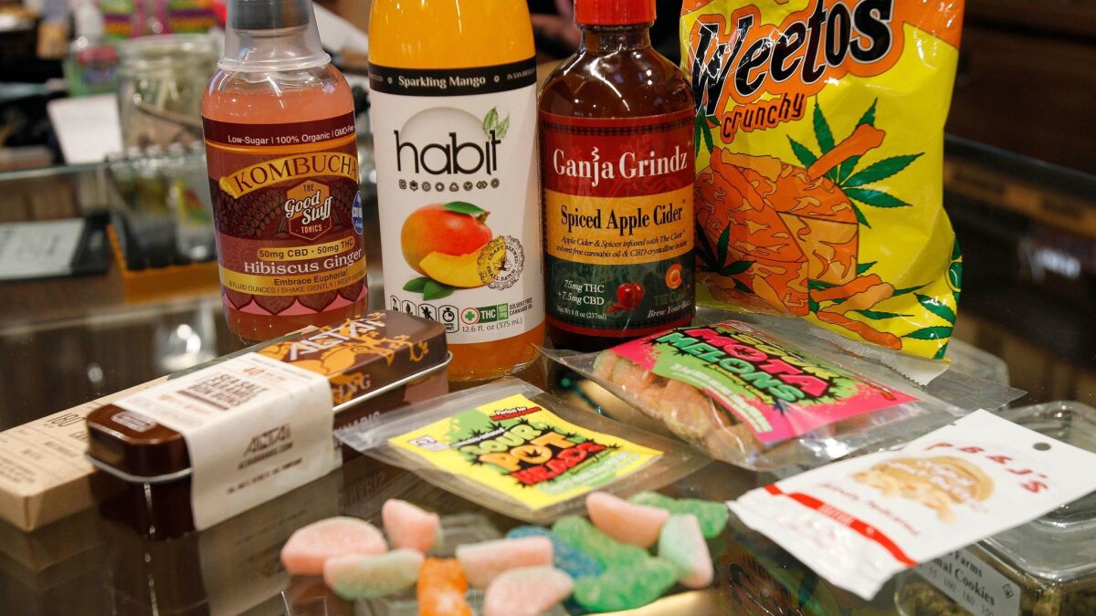 A large variety of marijuana edibles and drinkables is now legally available for sale in California to consumers 21 and older.