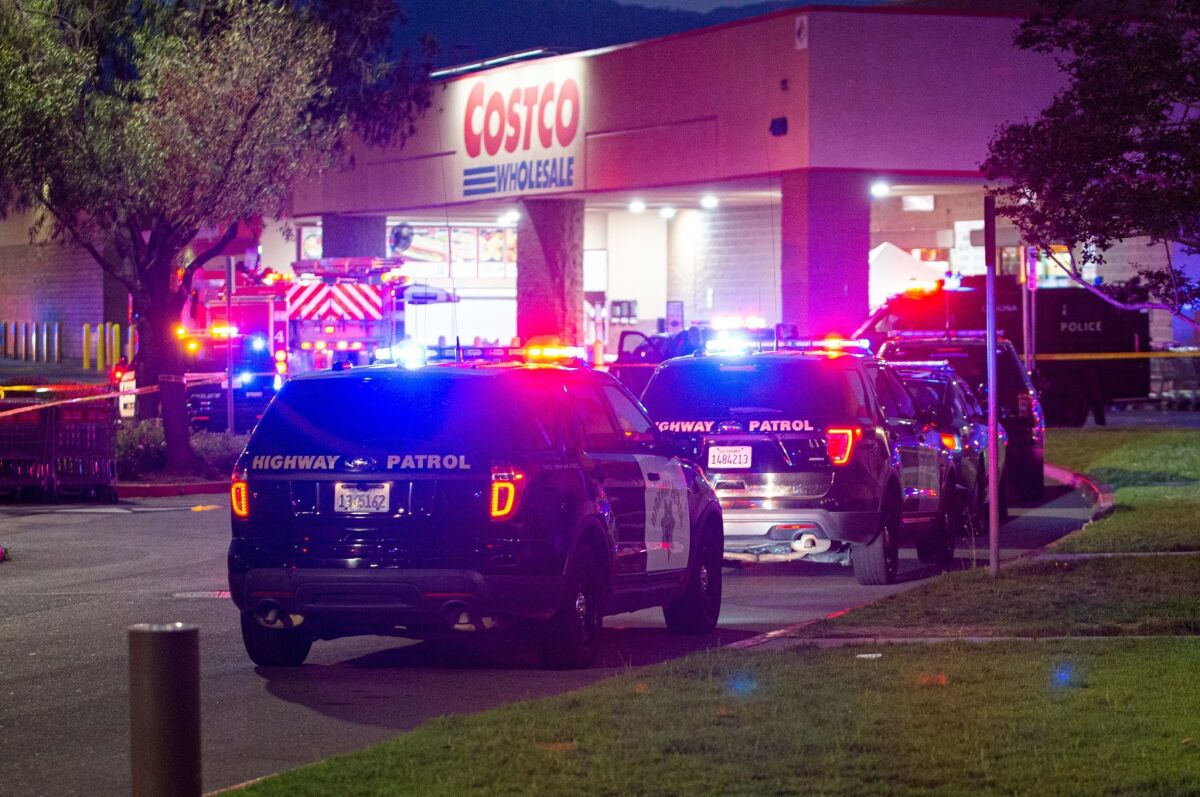 The site of the lethal shooting at a Costco by an off-duty police officer
