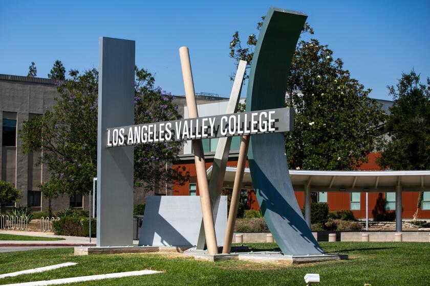 VALLEY GLEN, CA - JUNE 14: Pinner Construction is filing a RICO lawsuit alleging that program managers hired by the LA Community College District have deliberated delayed their theater project at Los Angeles Valley College on Tuesday, June 14, 2022 in Valley Glen, CA. (Jason Armond / Los Angeles Times)