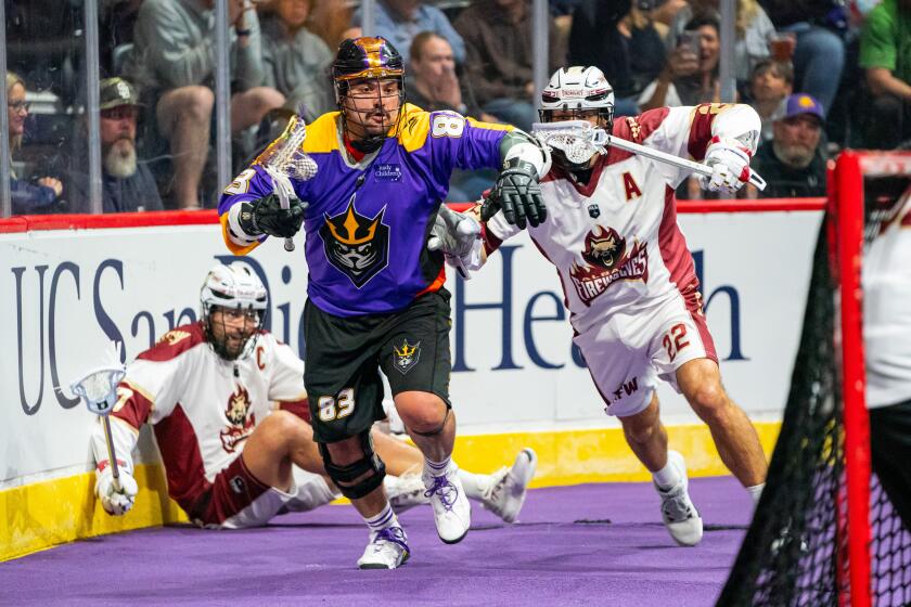The San Diego Seals lost the first game of the National Lacrosse League semifinals on Friday night.
