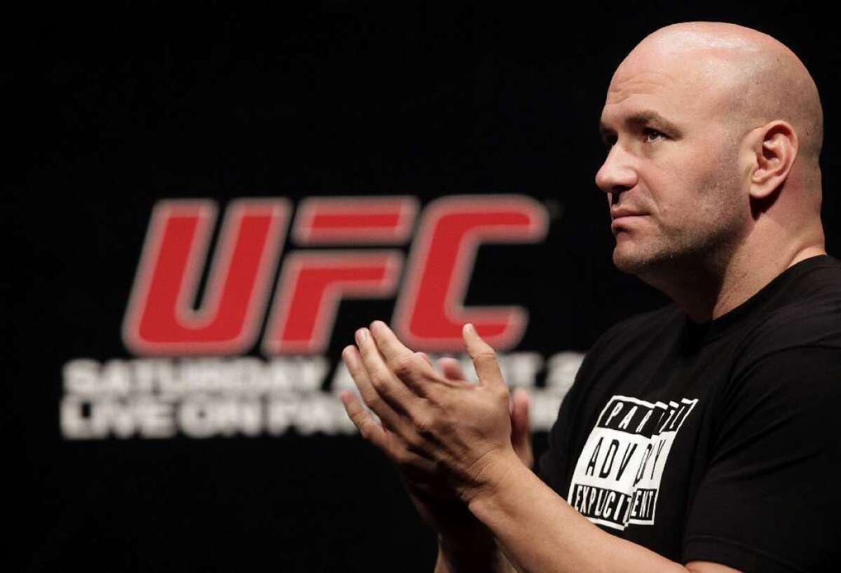 Attorneys representing the fighters who filed suit say Ultimate Fighting Championship President Dana White, above, has sought to eliminate competitors to UFC, which helps UFC underpay fighters.