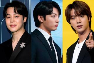 Jimin, from left, Jung Kook and Jin of BTS.