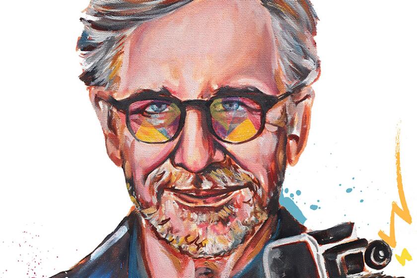Illustration of Steven Spielberg for Who's Counting feature in The ENVELOPE 12/29 issue.