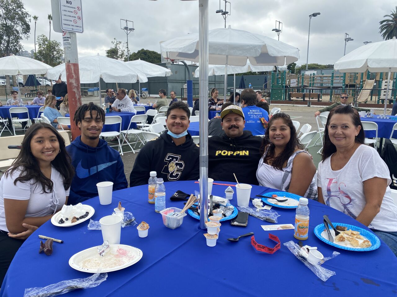 These folks were among nearly 500 people who attended the Kiwanis Club of La Jolla's pancake breakfast Sept. 18.