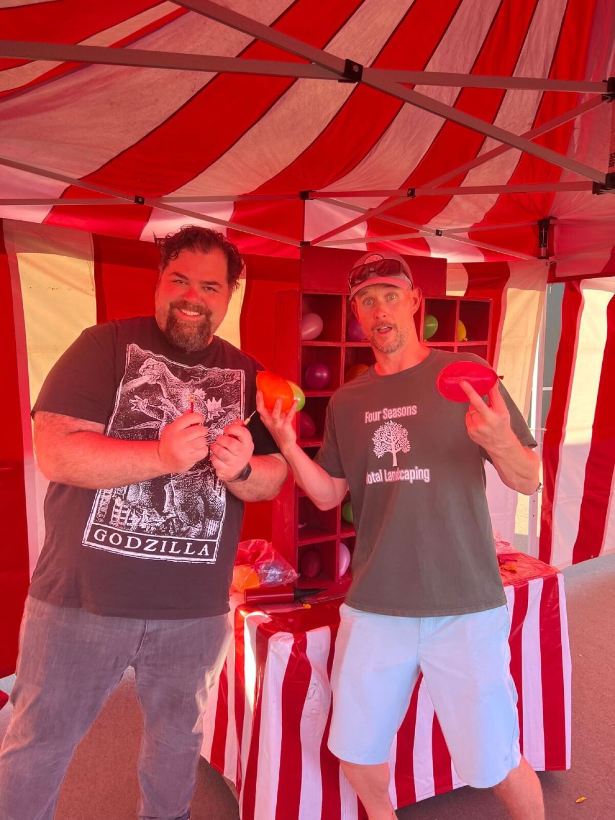 Parent volunteers Ryan Trim and Matt Zierhut.