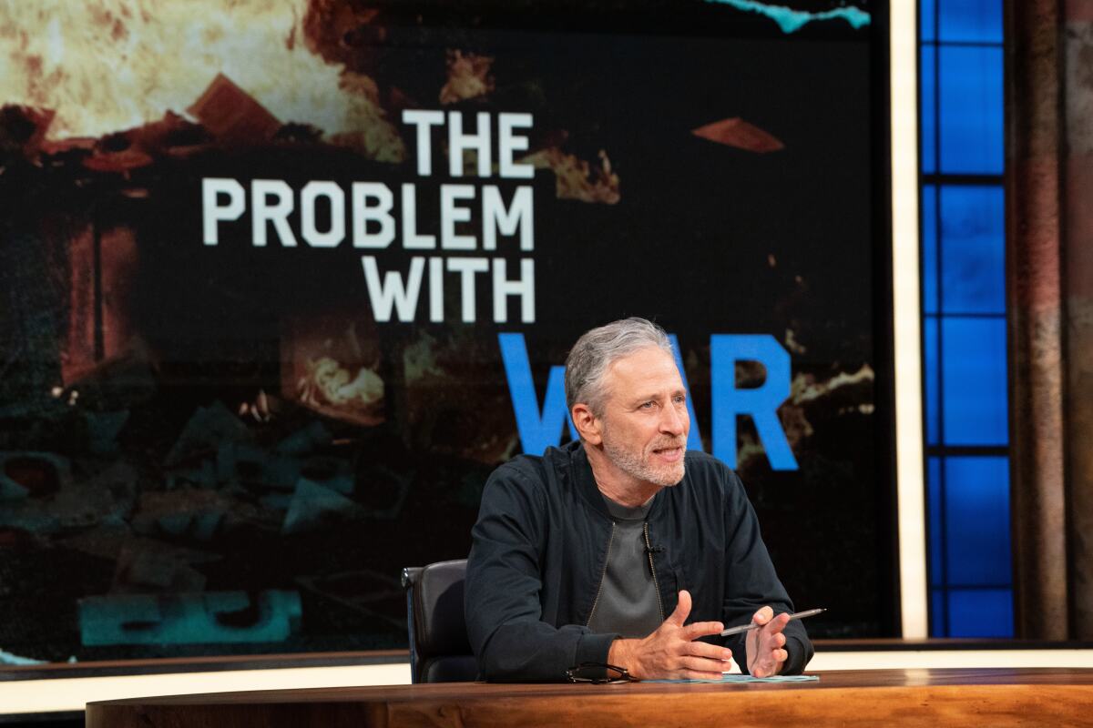  Jon Stewart speaks in a scene from "The Problem With Jon Stewart."