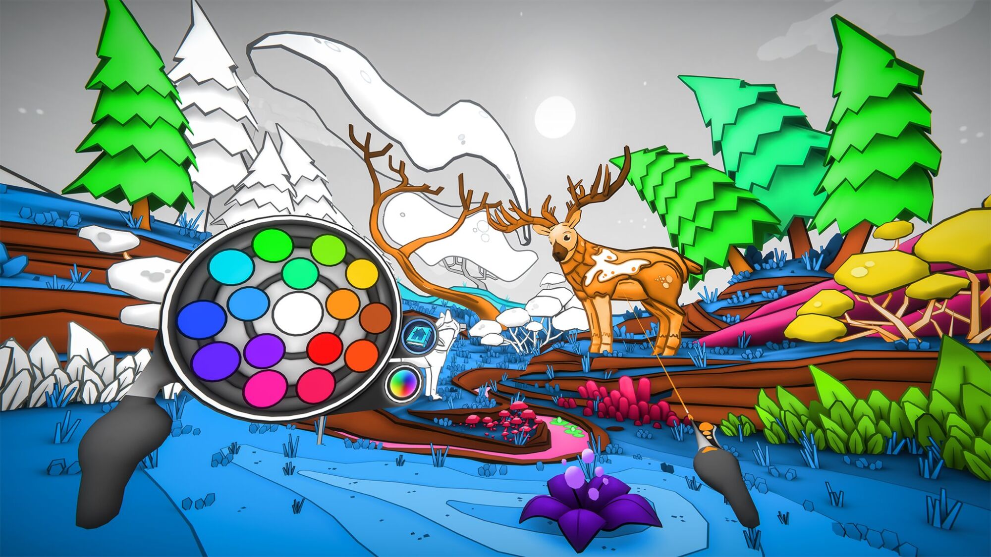 Get lost in a virtual, interacting coloring book in "Color Space."