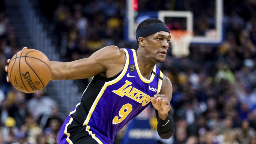 Lakers Rajon Rondo Likely Won T Play In Game 1 Vs Portland Los Angeles Times