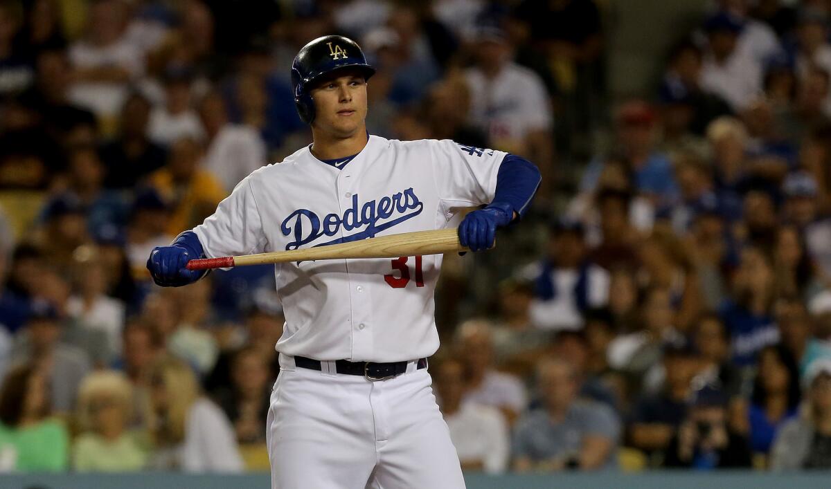 Dodgers outfielder Joc Pederson walked three times for the second consecutive game.