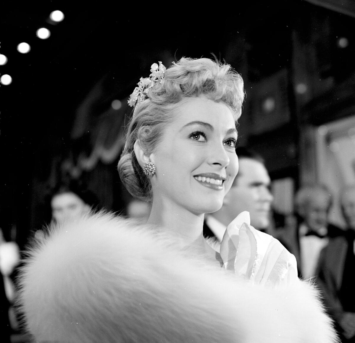 Lori Nelson attends a 1955 event in Los Angeles.