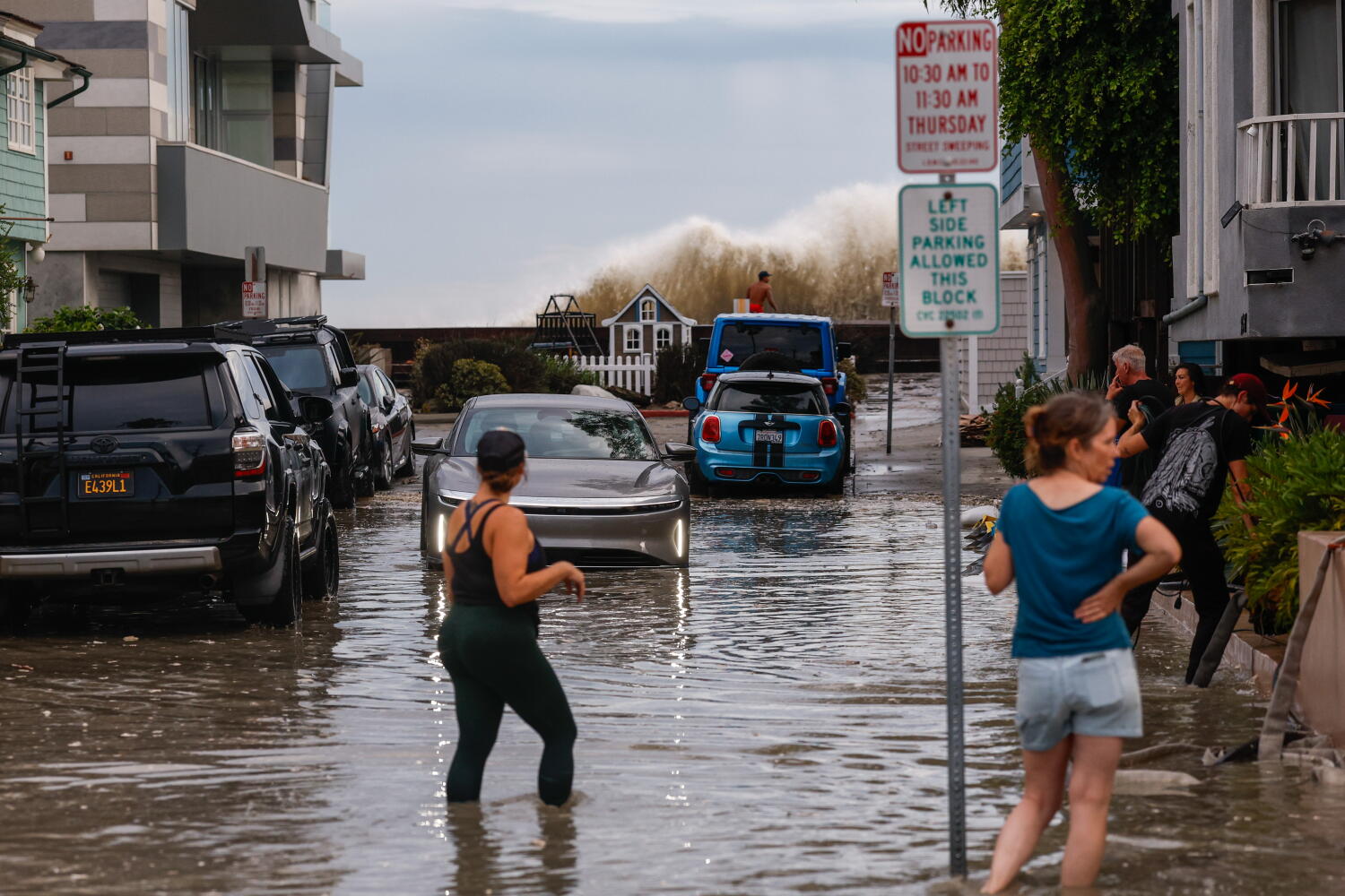 Dozens of homes evacuated in Long Beach due to storm damage, high surf