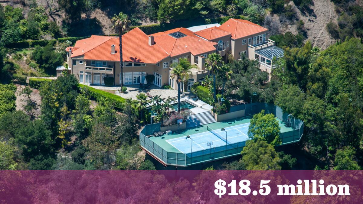 A Bel-Air estate once owned by boxing great Oscar De La Hoya is up for sale at $18.5 million.