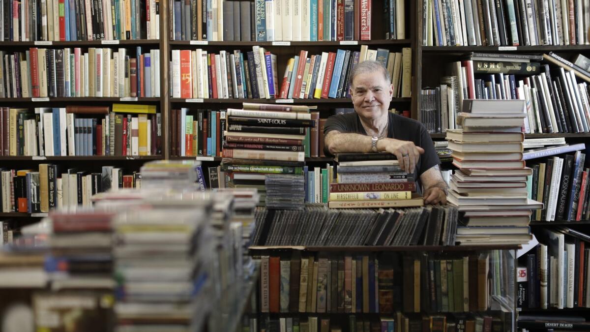 MAR VISTA, CA -- MARCH 29, 2018: David Benesty has been at Sam: Johnson's Bookshop for decades. The store has been on Venice Boulevard in Mar Vista since 1987. The shop may be closing soon, another victim of high rents and the age of Amazon and Kindle. (Myung J. Chun / Los Angeles Times)