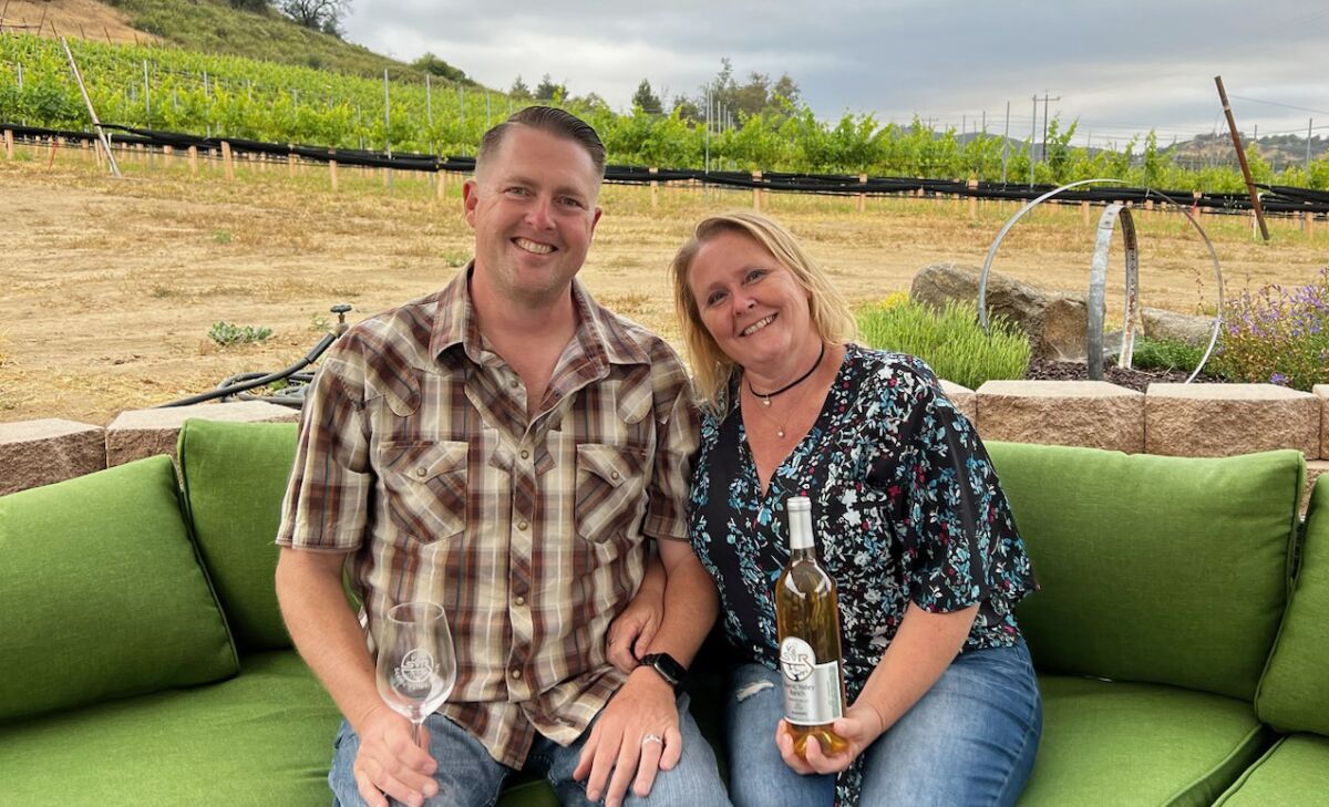 Dennis and Sherry McGrath opened their Scenic Valley Ranch Vineyard for wine tastings on May 28, 2022.