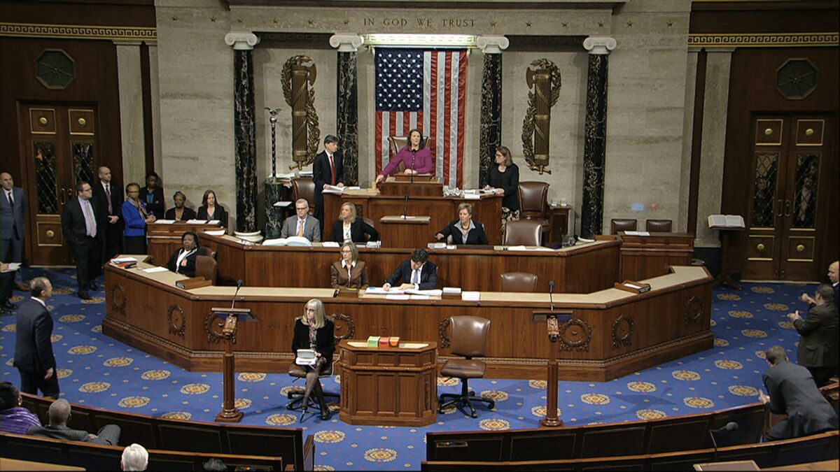 House of Representatives debate articles of impeachment against President Trump