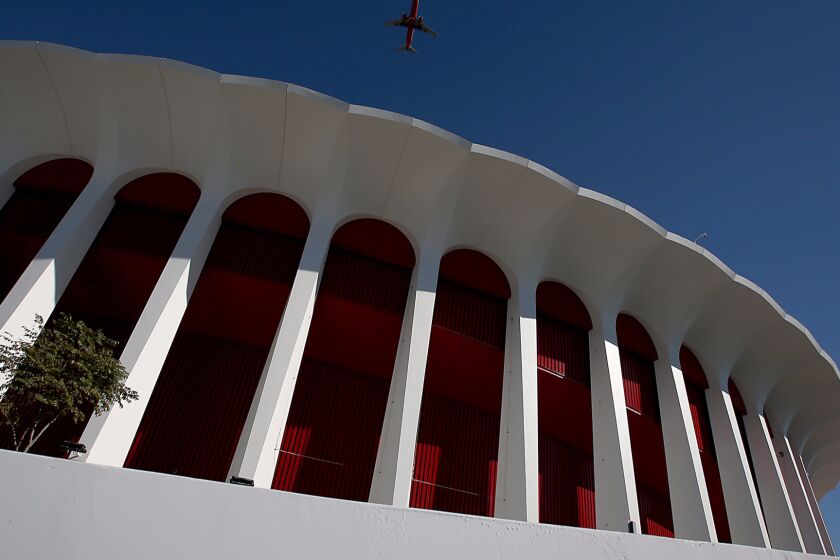The exterior of The Forum in Inglewood