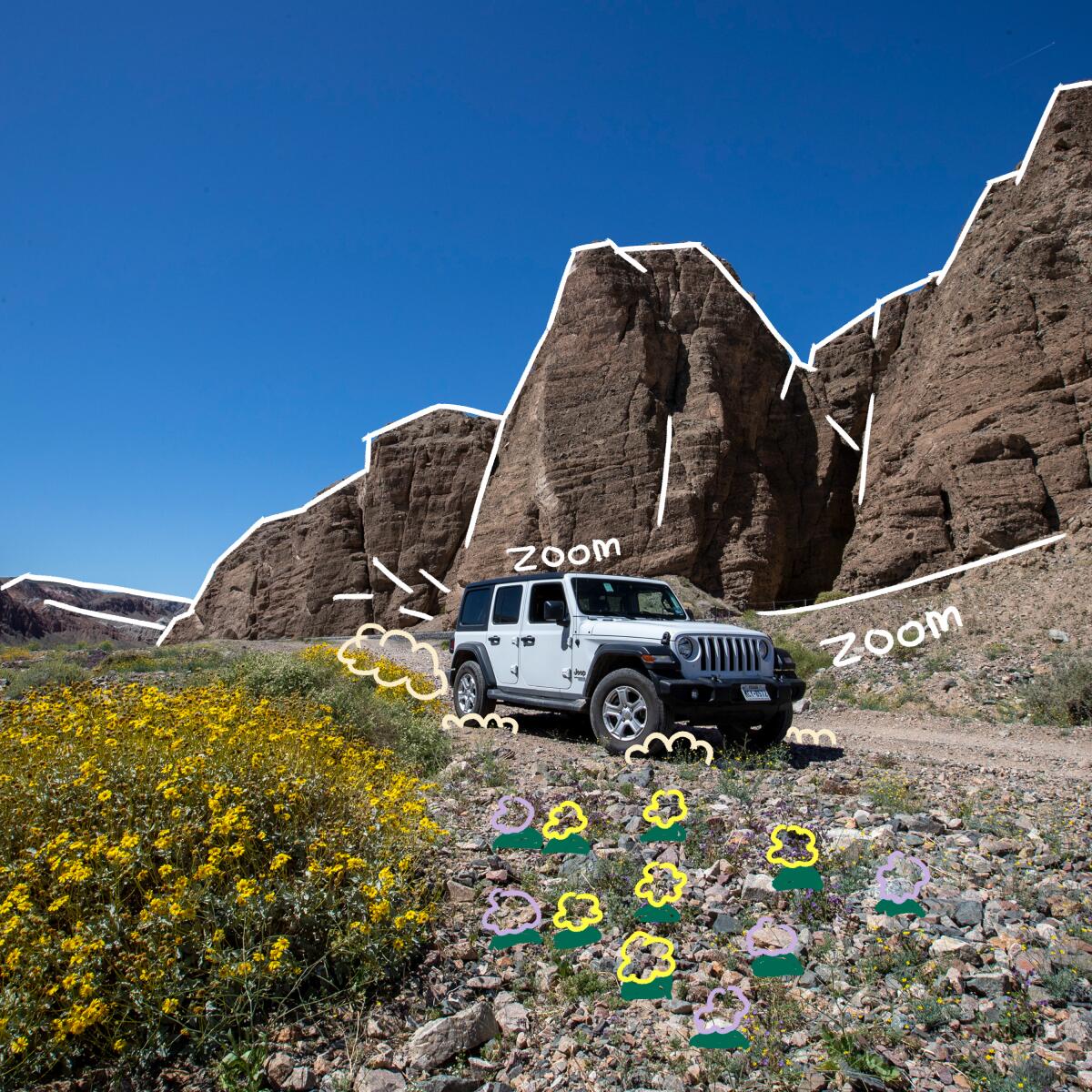 Driving through the Mojave.