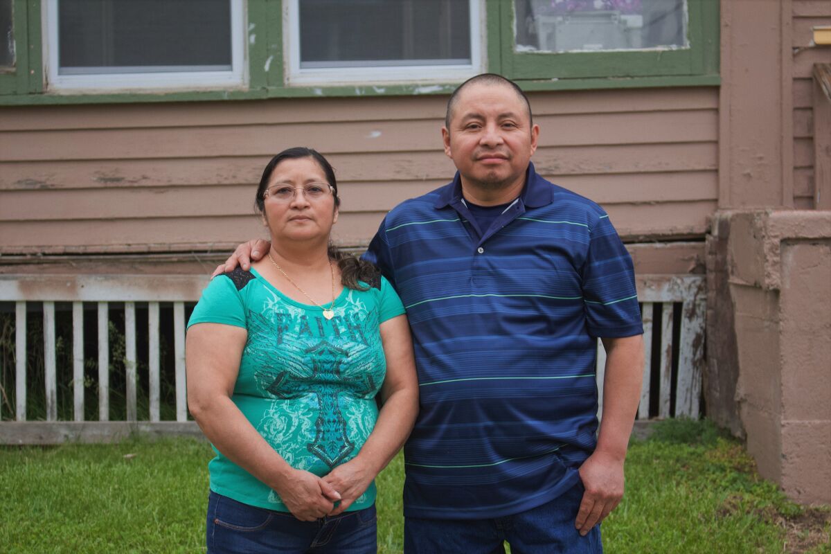 Paulina and Marcos Francisco bought their home in Sioux City, Iowa, after years of working in a meatpacking plant and other food processing jobs.