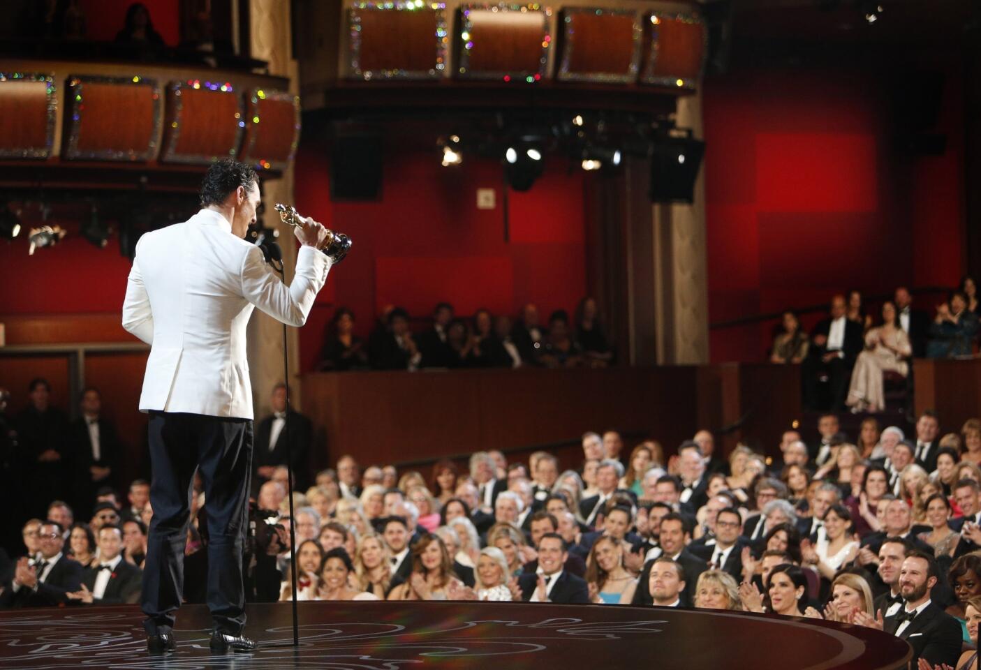 Backstage at the 2014 Academy Awards