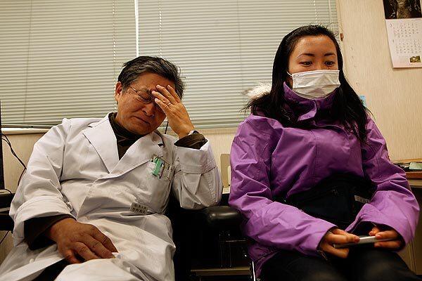 Kazuhisa Takeuchi, the director of a dialysis clinic in Sendai, was at work when the earthquake struck. Though his patients were unharmed, he lost his father and mother-in-law in the wake of the quake and tsumani.
