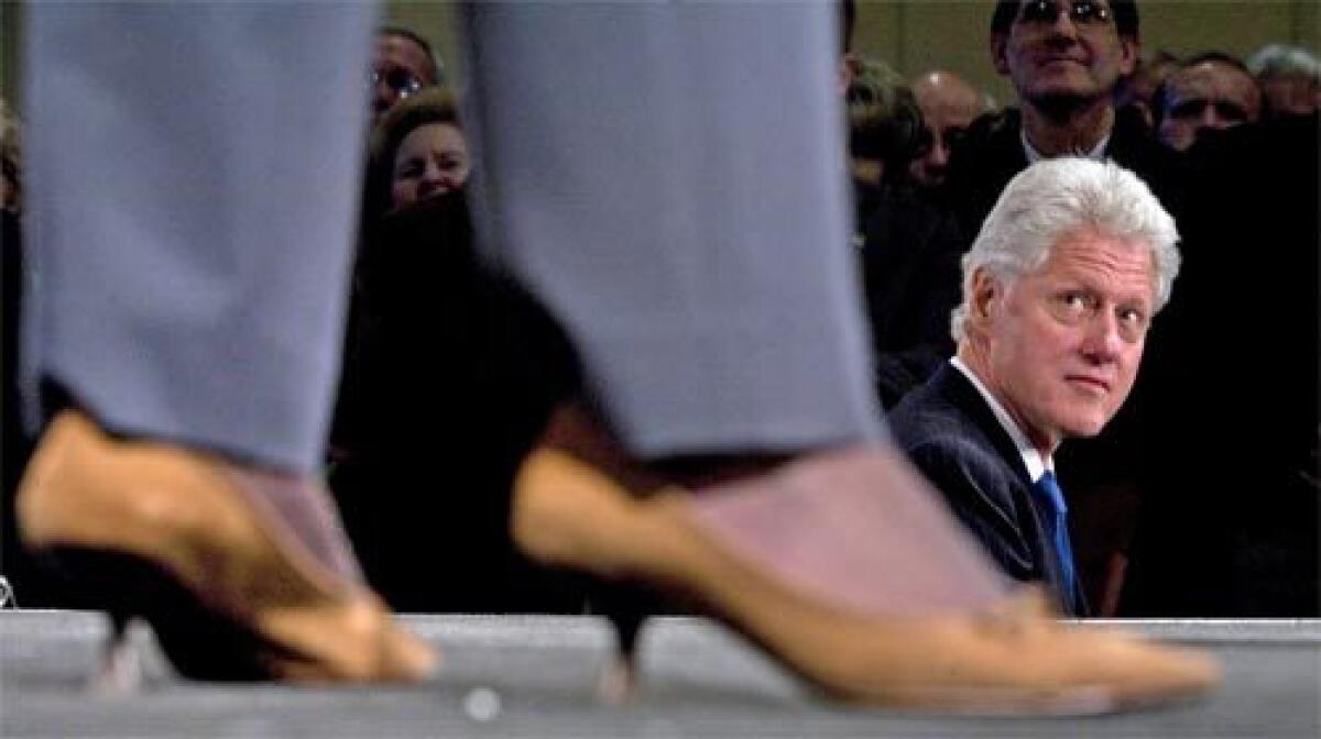 Former President Bill Clinton hosts a fund raising dinner for his wife, presidential hopeful Senator Hillary Clinton in D.C.