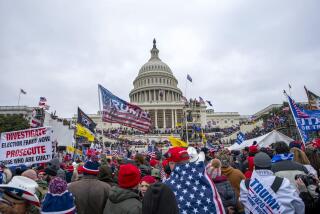 FILE - Rioters loyal to President Donald Trump rally at the U.S. Capitol in Washington, Jan. 6, 2021. A Florida man who used a flagpole to attack officers who were trying to defend the U.S. Capitol on Jan. 6, was sentenced on Thursday, Aug. 17, 2023, to four years in prison. (AP Photo/Jose Luis Magana, File)
