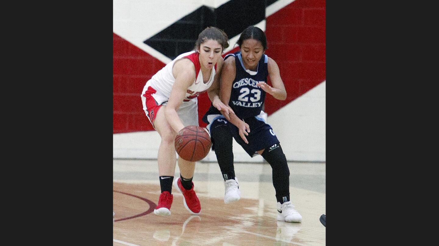 Photo Gallery: Glendale vs. Crescenta Valley Pacific League girls' basketball