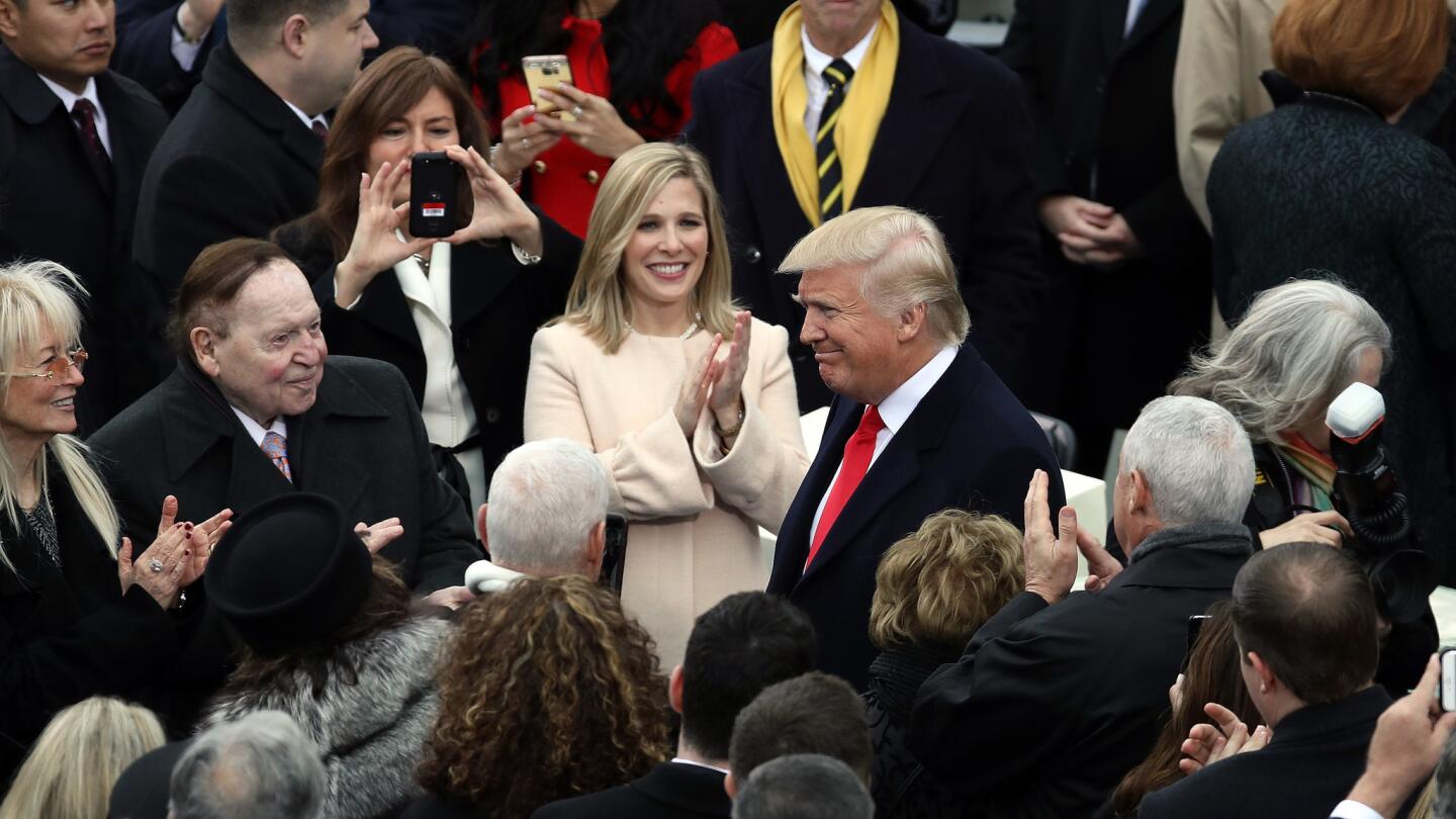 The inauguration of Donald Trump