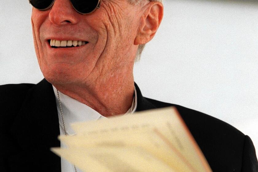 Poet Mark Strand at the Los Angeles Times Festival of Books in 1999. From the beginning of his career, Strand was haunted by absence, loss and the passage of time.