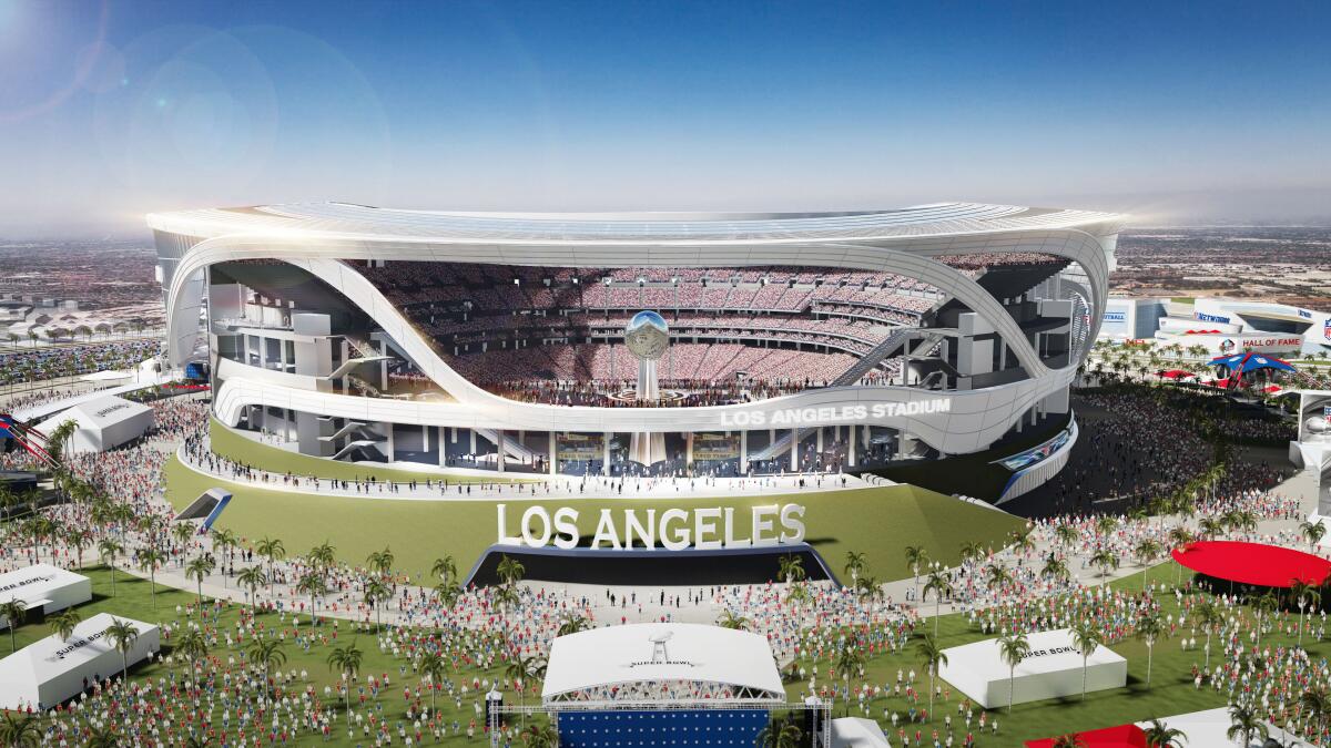 Rendering of a proposed NFL stadium in Carson.