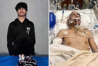 Los Angeles, California-May 16, 2024-Jason Rios underwent emergency surgery at Harbor-UCLA Medical Center in Torrance on May 14, 2024 after he was brutally attacked while eating at a restaurant in Watts. Jason Rios celebrated his 15th birthday on May 10, 2024. (Courtesy Nayeli Rios)