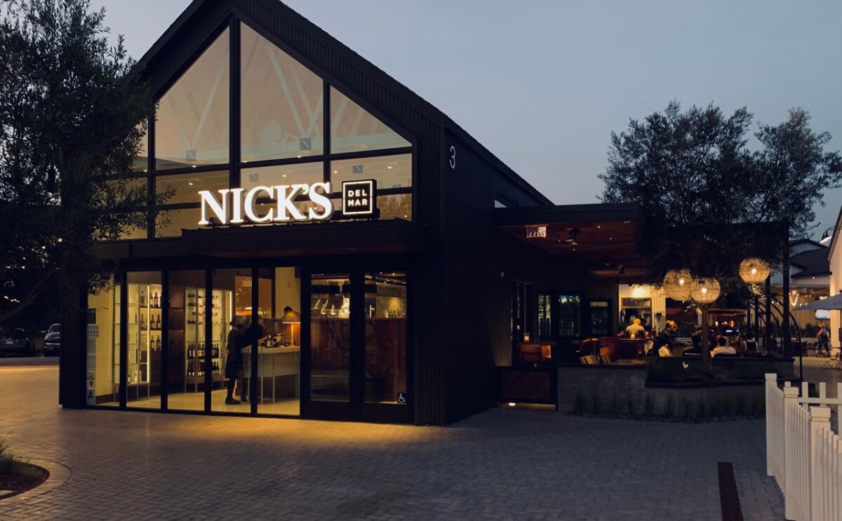 Nicks Del Mar is now open in One Paseo.