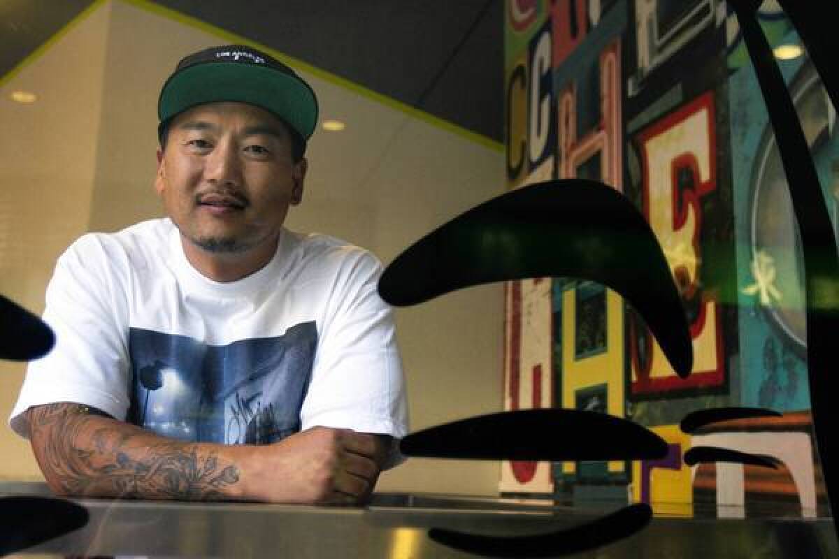 Roy Choi, co-founder of Kogi and owner of Chego, at Chego restaurant in Chinatown.