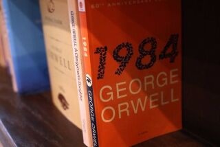 A copy of George Orwell's novel '1984' sits on a shelf at The Last Bookstore on January 25, 2017 in Los Angeles, California. Orwell's 68 year-old dystopian novel '1984' has surged to the top of Amazon.com's best seller list.